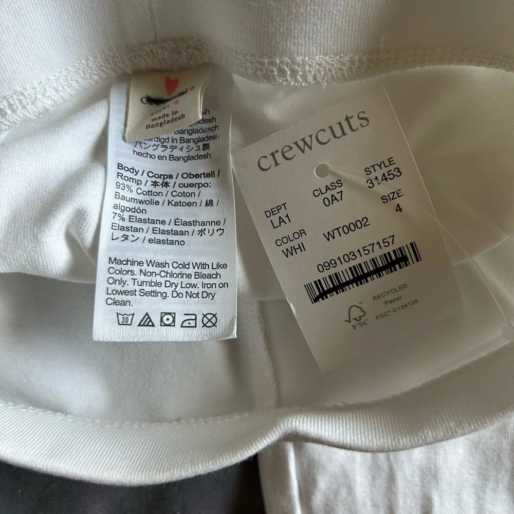 Crewcuts girl every day leggings Classic White - Picture 3 of 3